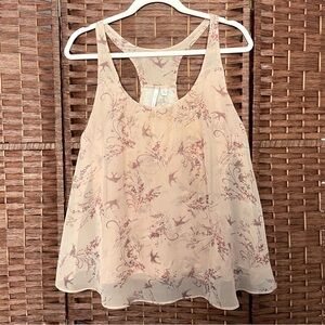 LC Lauren Conrad, sleeveless blouse, Coquette, Romantic, Fairycore, Size L, NWT.